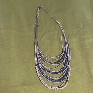 22’ blue and silver necklace